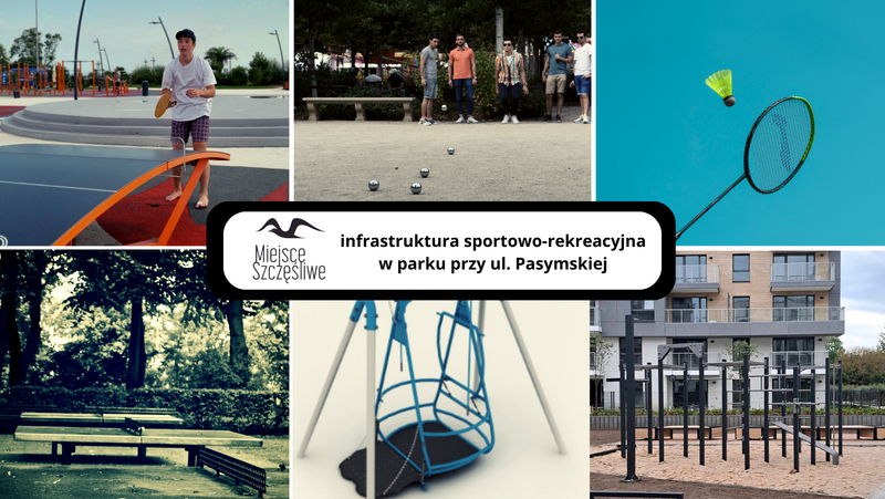 Miejsce Szczęśliwe - infrastruktura sportowo-rekreacyjna w parku przy ul. Pasymskiej